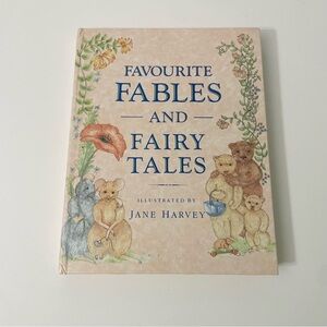 Vtg 1988 Favorite Fables and Fairy Tales Illustrated by Jane Harvey Book HC